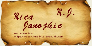 Mića Janojkić vizit kartica